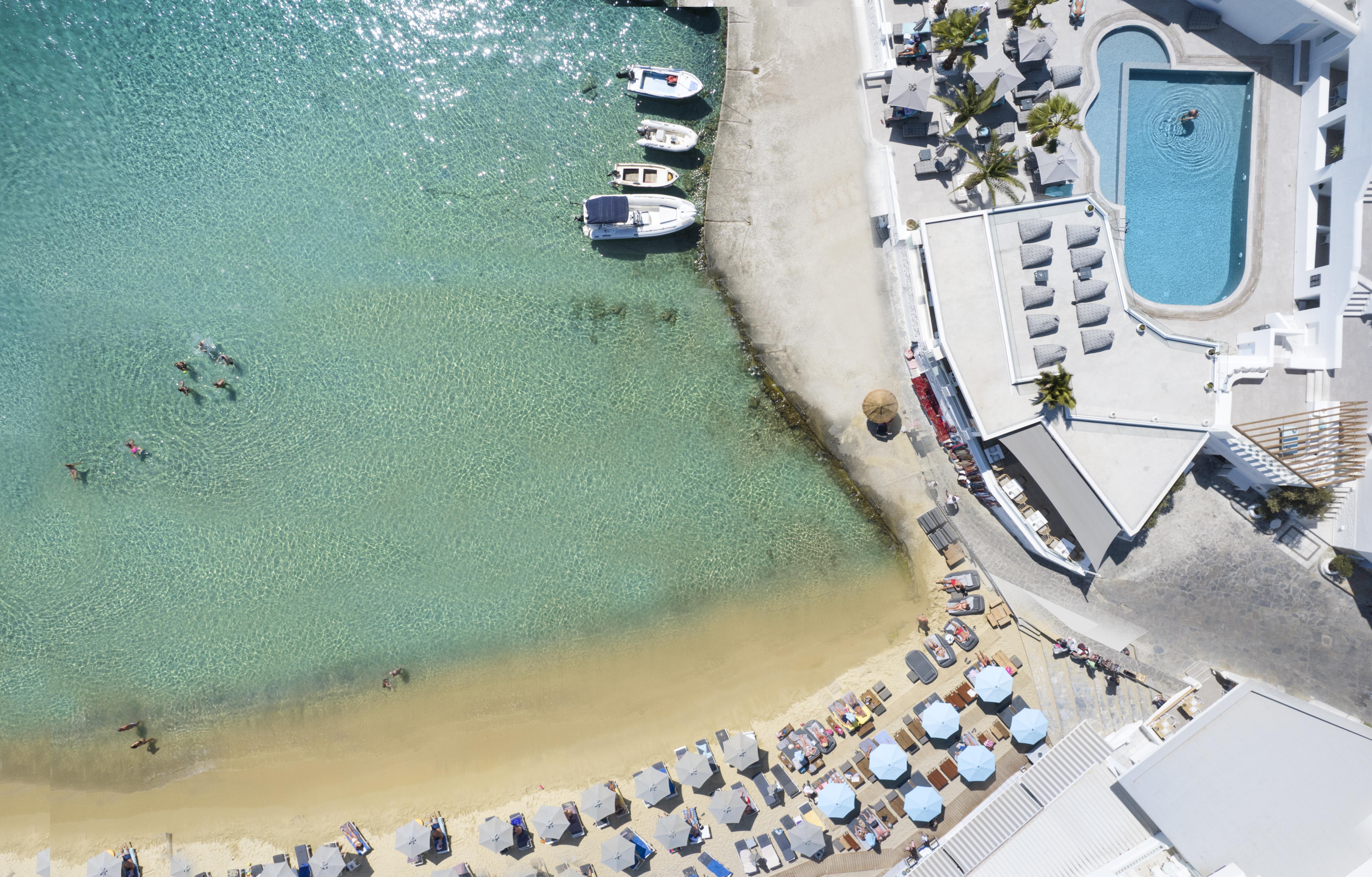 Petinos Beach Hotel Platys Gialos  Exteriör bild